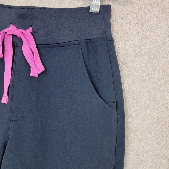 Figs NEW Petite Navy Zamora High Waisted Petite Joggers Scrub Pants Sz XXSP - Picture 5 of 12